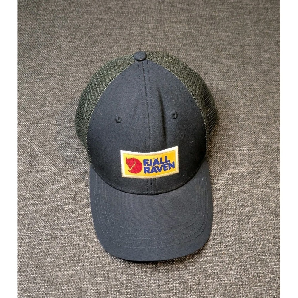 Fjallraven Hat Mens Green Mesh Trucker Snapback Adjustable Outdoor S/M Cap